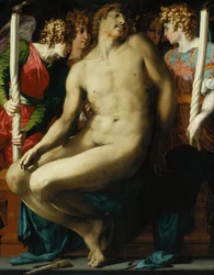 Le Christ mort avec des anges